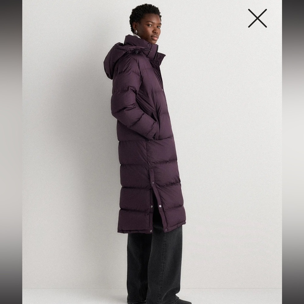 NWT Quince Resposible Down Long Puffer Coat - Deep Medium - Picture 2 of 8